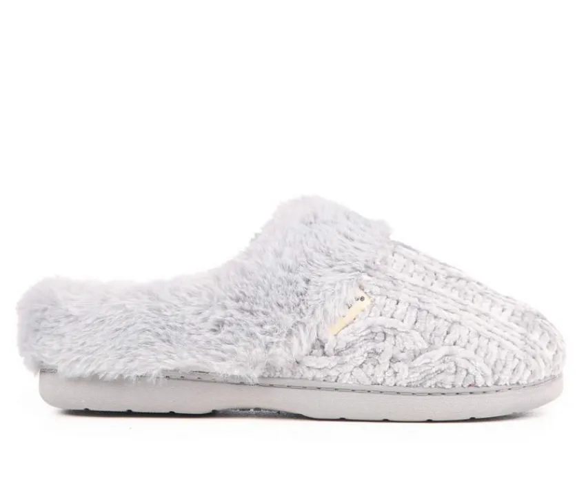 Clearance Dearfoams Cable Knit Chenille Slippers