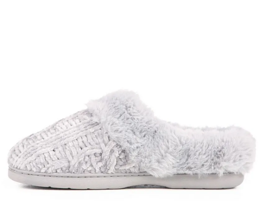 Clearance Dearfoams Cable Knit Chenille Slippers