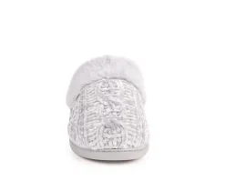 Clearance Dearfoams Cable Knit Chenille Slippers