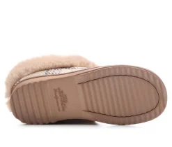 New Dearfoams Hannah Festive Knit Clog Slippers