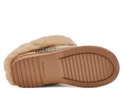 New Dearfoams Hannah Festive Knit Clog Slippers