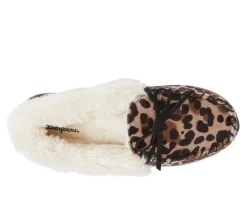 Hot Dearfoams Kristen Holiday Tie Moccasin Slippers
