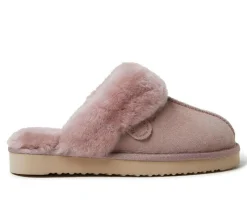 Hot Fireside by Dearfoams Women's Sydney Genuine Sherling Scuff Slippers