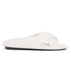 New MUK LUKS Ada Micro Chenille Criss Cross Slippers