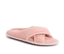 Best MUK LUKS Ada Micro Chenille Criss Cross Slippers