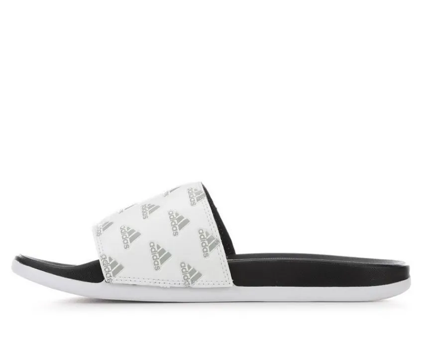 Clearance Adidas Women's Adilette Comfort Logo Sport Slides