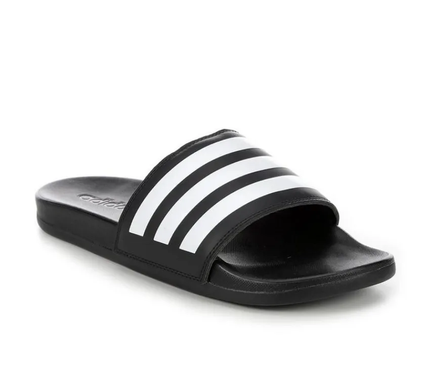 New Adidas Women's Adilette Comfort Stripe Sport Slides