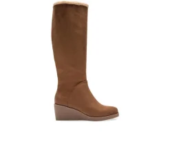 Aerosoles Women's Binocular Shearling Tall Winter Wedge Boots