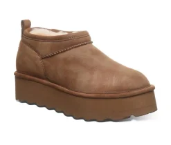 Hot Bearpaw Women's Retro Super Short Vegan Platform Winter Booties