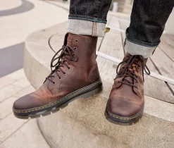 Outlet Dr. Martens Women's Combs Leather Combat Boots