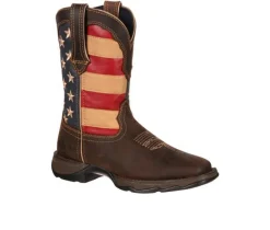Hot Durango Women's Patriotic Pull On Western Flag Cowboy Boots