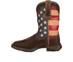 Hot Durango Women's Patriotic Pull On Western Flag Cowboy Boots