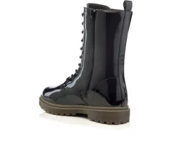 Hot Henry Ferrara Women's B905 Mid Calf Combat Boots