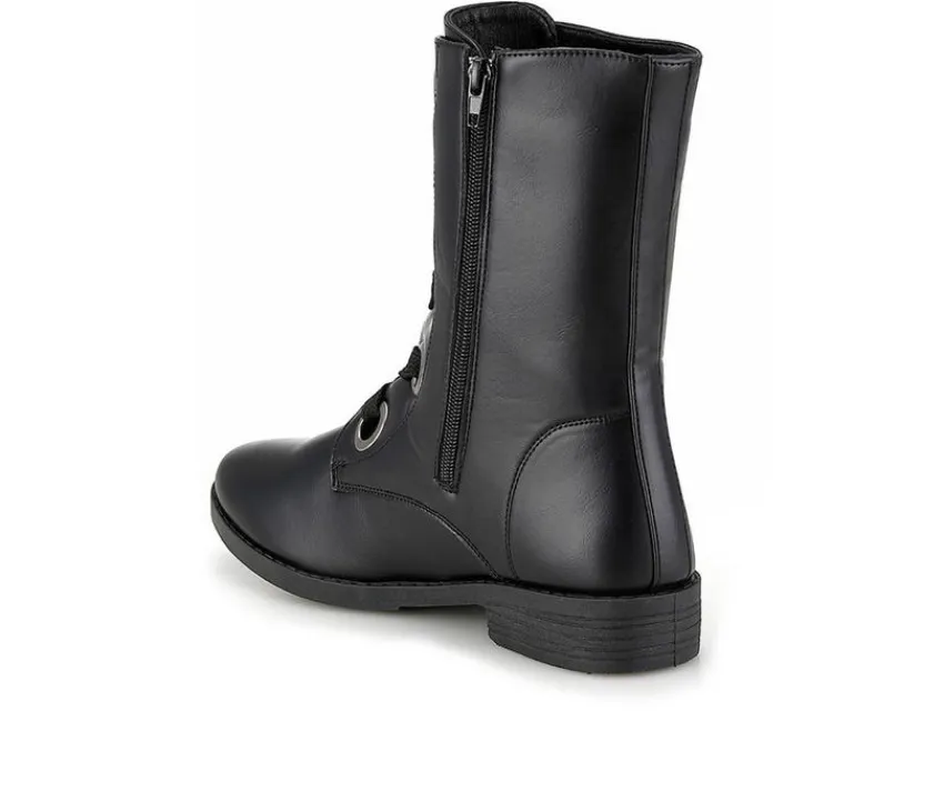 Hot Henry Ferrara Women's Charm-508 Mid Calf Combat Boots