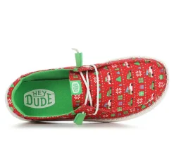 HEYDUDE Women's Wendy Holiday Sweater Slip-on Shoes
