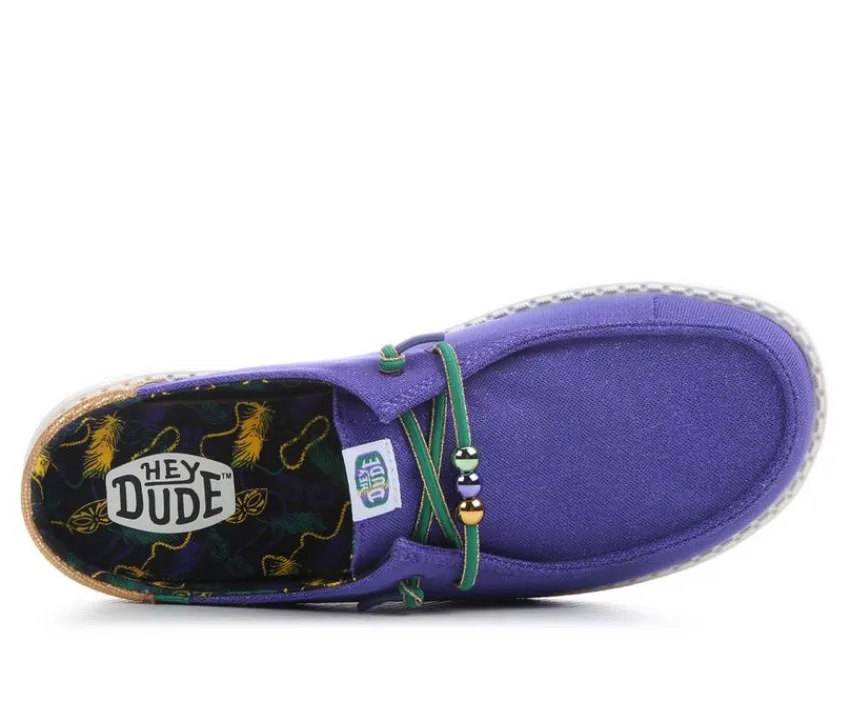 Discount HEYDUDE Women's Wendy Slip Mardi Gras Casual Shoes