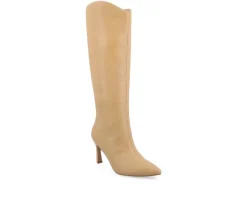 Sale Journee Collection Women's Rehela Wide Width Wide Calf Knee High Boots