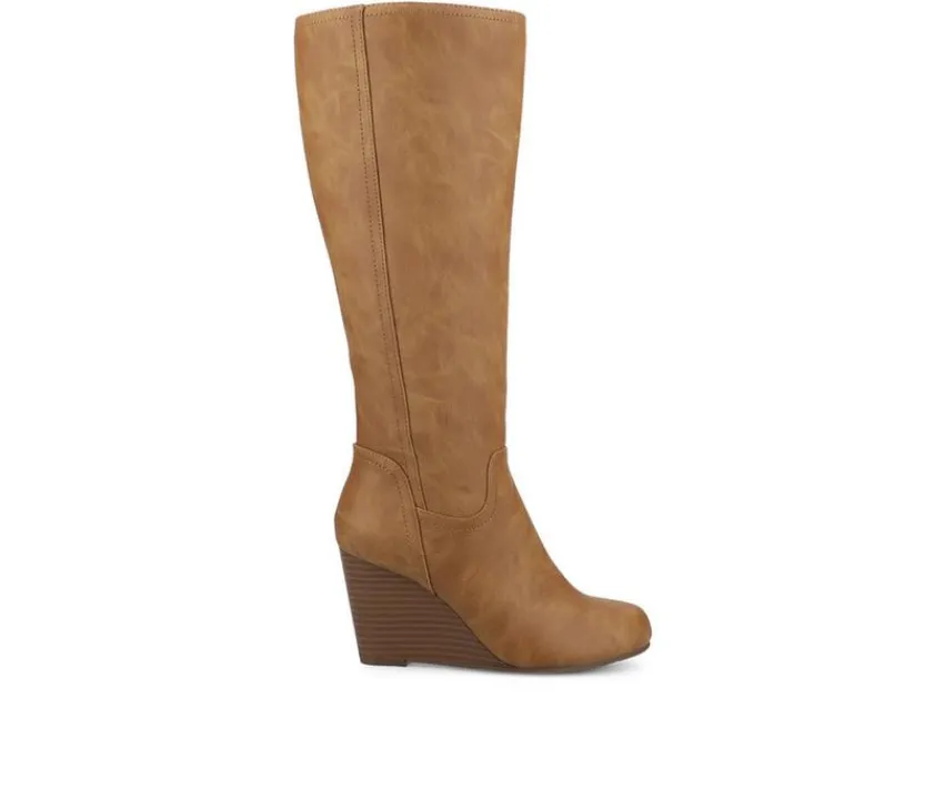 Sale Journee Collection Women's Langly Wedge Knee High Boots