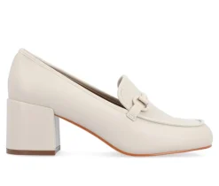 Sale Journee Collection Women's Nysaa Block Heel Loafers