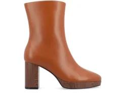 Outlet Journee Collection Women's Romer Block Heeled Platform Booties