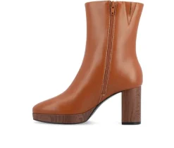 Outlet Journee Collection Women's Romer Block Heeled Platform Booties