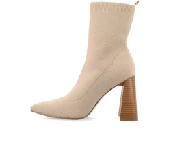 Best Journee Collection Women's Noralinn Heeled Stretch Knit Booties