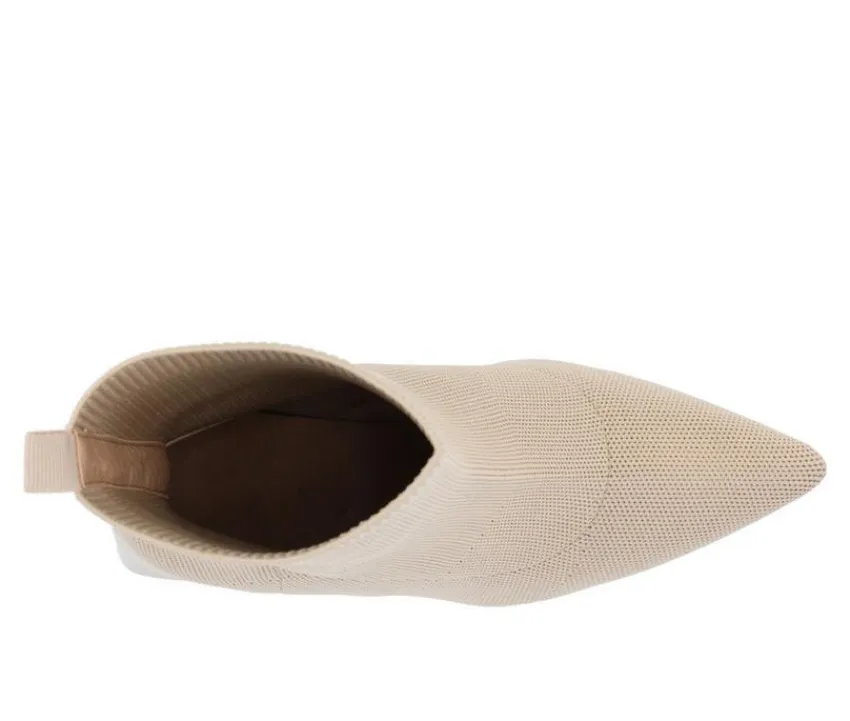 Best Journee Collection Women's Noralinn Heeled Stretch Knit Booties