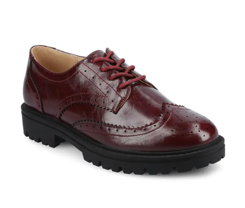 Sale Journee Collection Women's Claudiya Chunky Oxfords