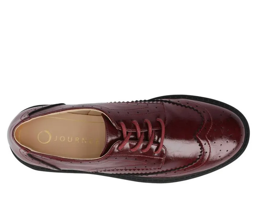 Sale Journee Collection Women's Claudiya Chunky Oxfords