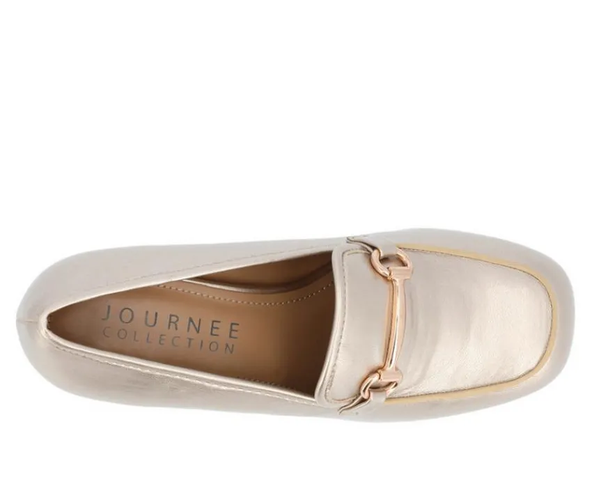 Sale Journee Collection Women's Nysaa Block Heel Loafers