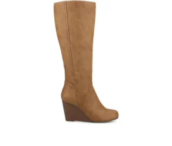 New Journee Collection Women's Langly Wide Calf Knee High Boots