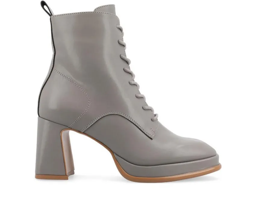 Best Journee Collection Women's Kalindi Lace Up Heeled Booties