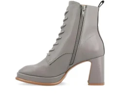 Best Journee Collection Women's Kalindi Lace Up Heeled Booties