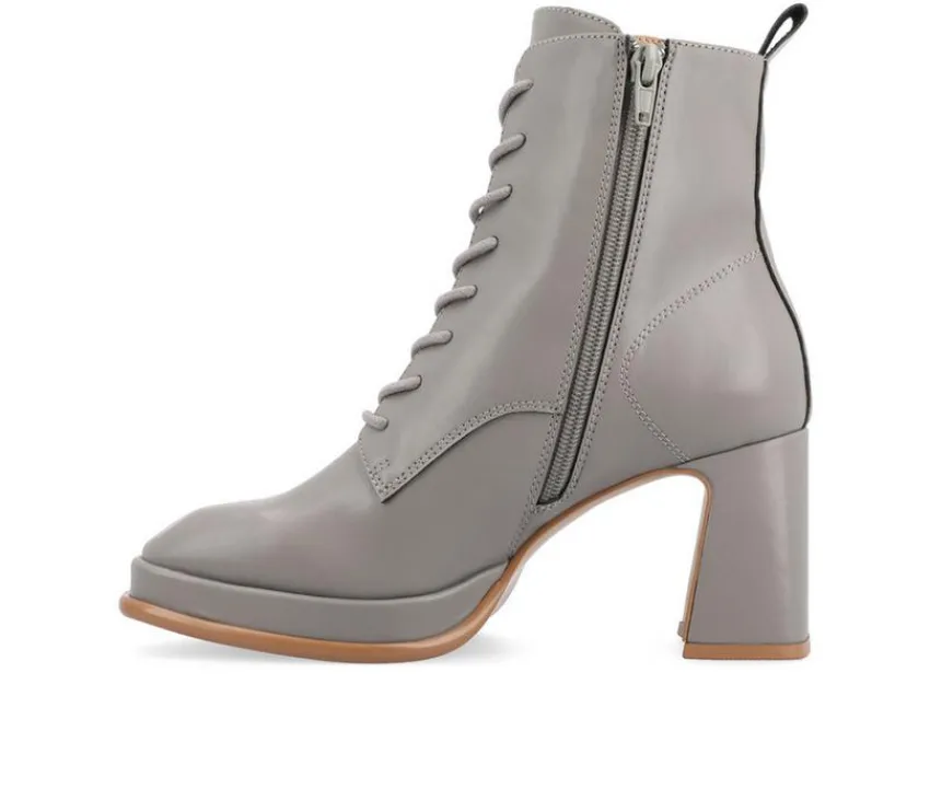 Best Journee Collection Women's Kalindi Lace Up Heeled Booties