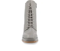 Best Journee Collection Women's Kalindi Lace Up Heeled Booties