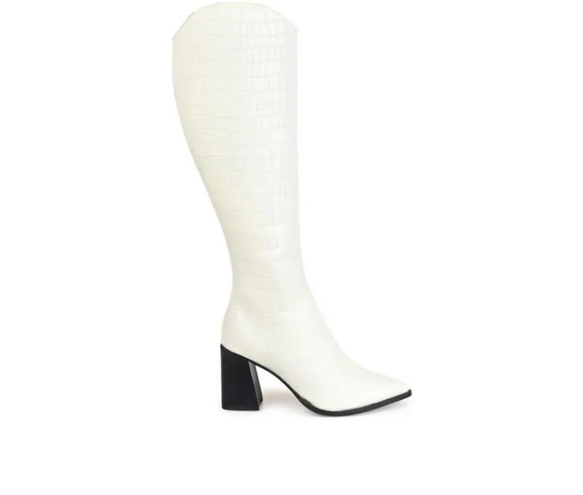 Outlet Journee Signature Women's Laila Knee High Heeled Boots