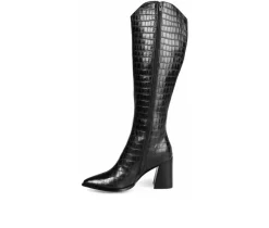 Outlet Journee Signature Women's Laila-WC Knee High Heeled Boots