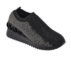 Best Lady Couture Women's Bella Slip On Wedge Sneakers