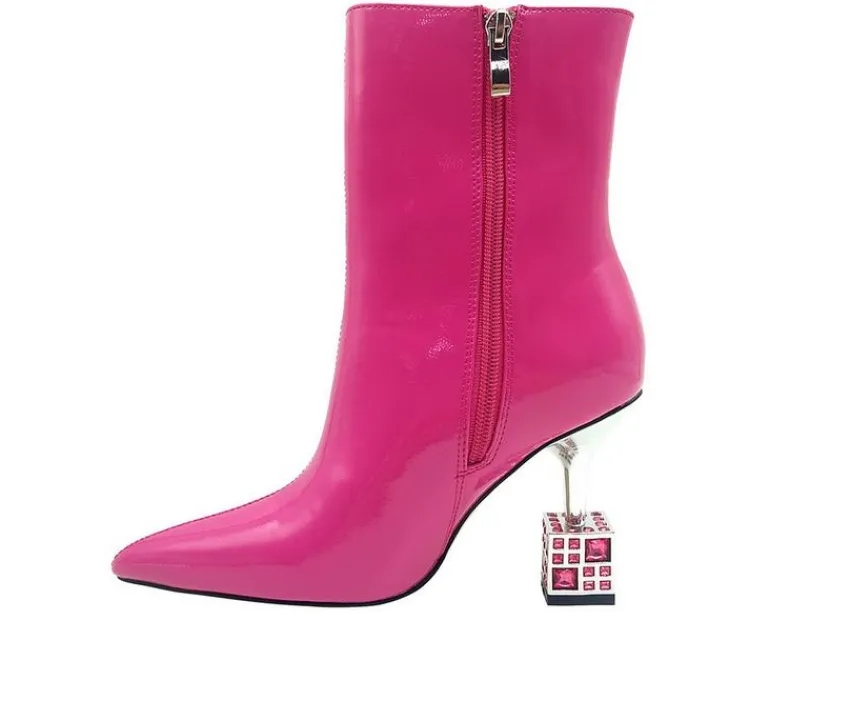 Hot Lady Couture Women's Crown Heeled Booties