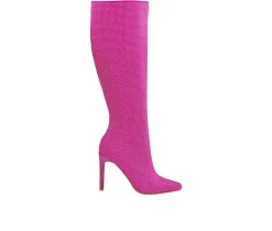 Sale Lady Couture Women's Diamond Knee High Stiletto Boots