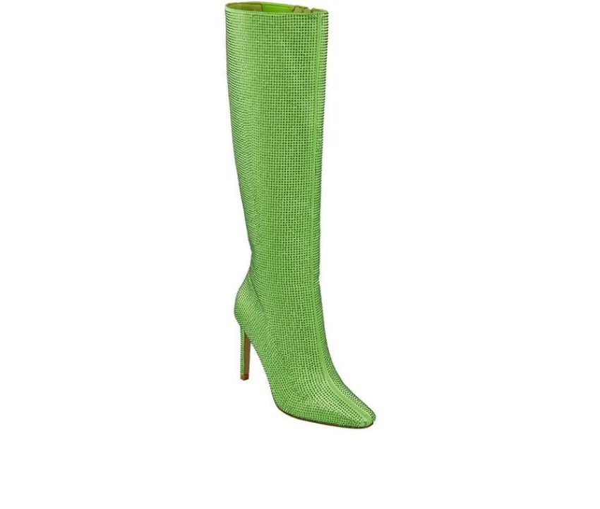 Online Lady Couture Women's Diamond Knee High Stiletto Boots