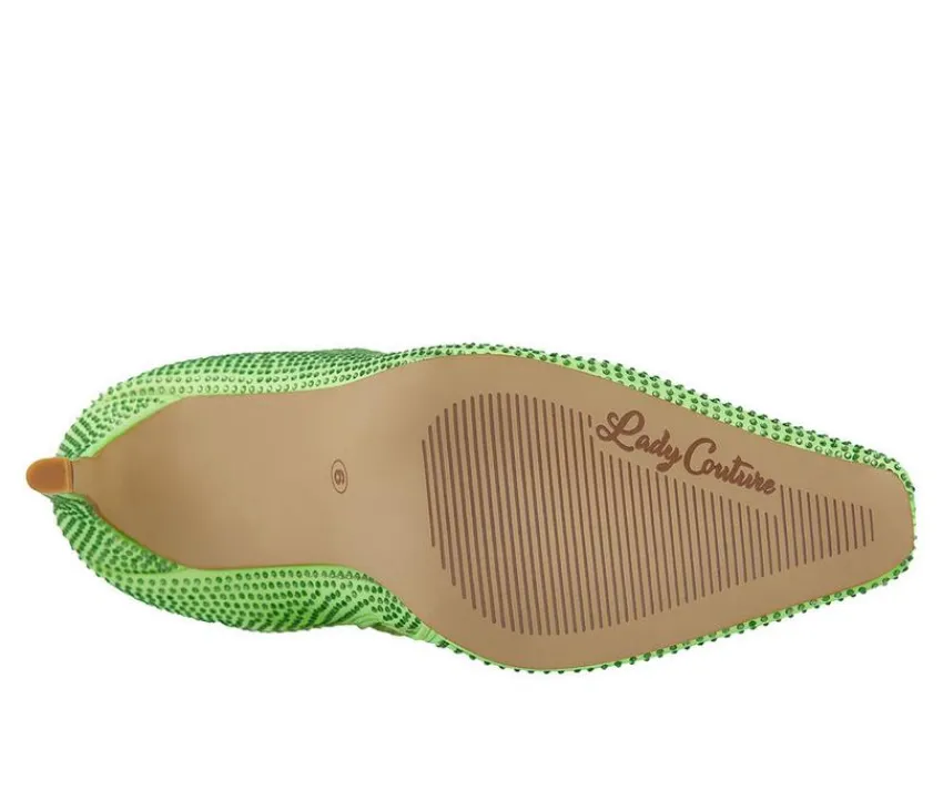 Online Lady Couture Women's Diamond Knee High Stiletto Boots