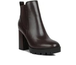 Outlet London Rag Women's Bolt Block Heel Chelsea Booties