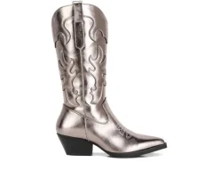 Outlet London Rag Women's Cowboy Metallic Western Boots