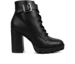 Outlet London Rag Women's Grahams Platform Heeled Combat Boots