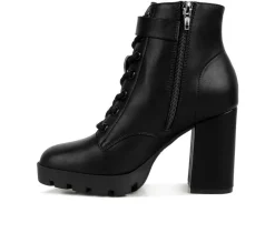 Outlet London Rag Women's Grahams Platform Heeled Combat Boots