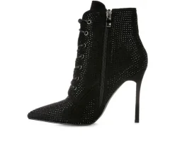 Outlet London Rag Women's Head On Lace Up Stiletto Booties