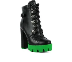 Sale London Rag Women's Larch Lace Up Platform Booties