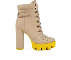 Online London Rag Women's Larch Lace Up Platform Booties