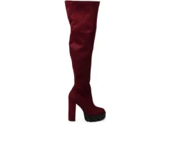 Outlet London Rag Women's Maple Over The Knee Heeled Boots